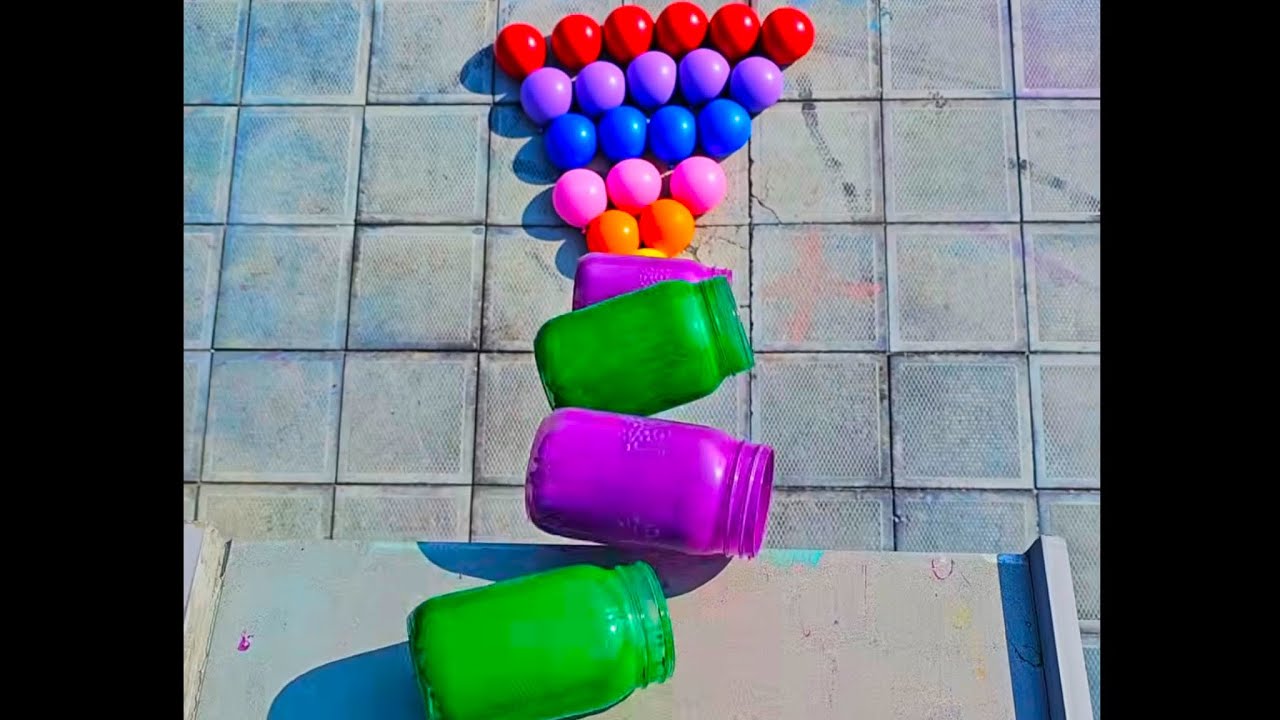 🎈Breaking Glass Bottles and Balloon Drops! Crushing Crunchy & Soft Things!🔥