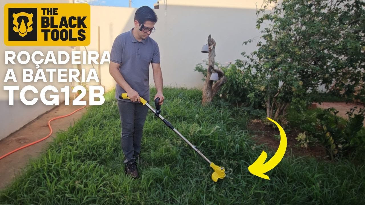 ROÇADEIRA de BATERIA The Black Tools: 10.000 RPM sem Fio e sem Gasolina! ⚡