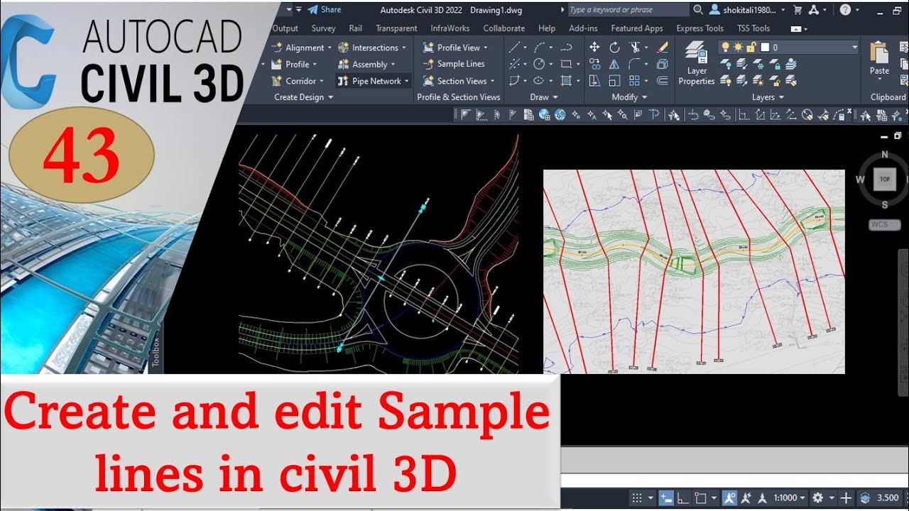 How to create sample lines in Civil 3D