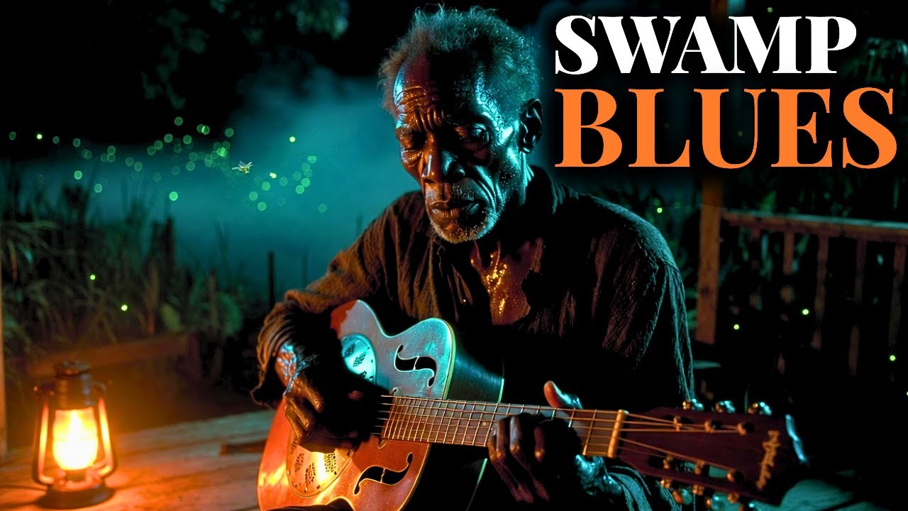 Swamp Blues Music 🐊 Heavy Slow Blues & Slide Guitar | Dark Porch & Rain
