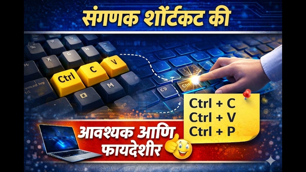 💻 संगणक शॉर्टकट की | Computer Shortcut Keys | पोलीस भरती | स्पर्धा परीक्षांसाठी महत्वाचे