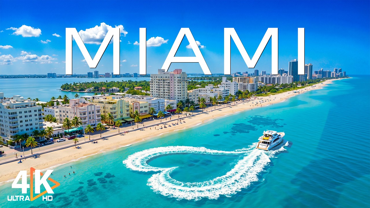 Miami, Florida - USA 4K 🇺🇸 Tropical Shores, Turquoise Waters & Iconic City Vibes - VIDEO 4K UHD