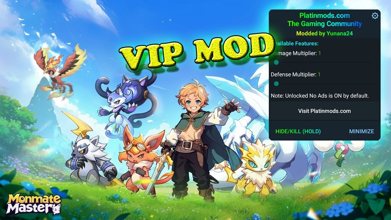 Monmate Master Idle Adventure MOD Menu APK | Damage & Defense Multiplier, No Ads Unlocked
