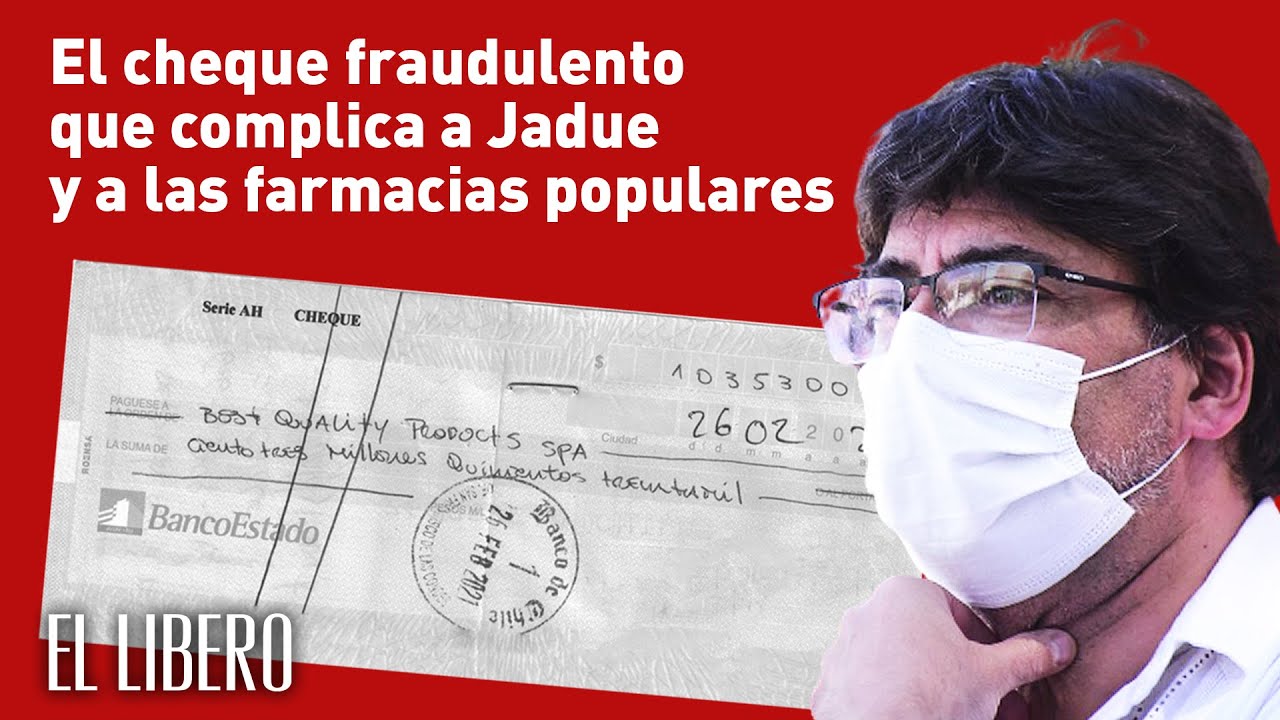 Daniel Jadue | El cheque fraudulento que lo complica junto a las farmacias populares