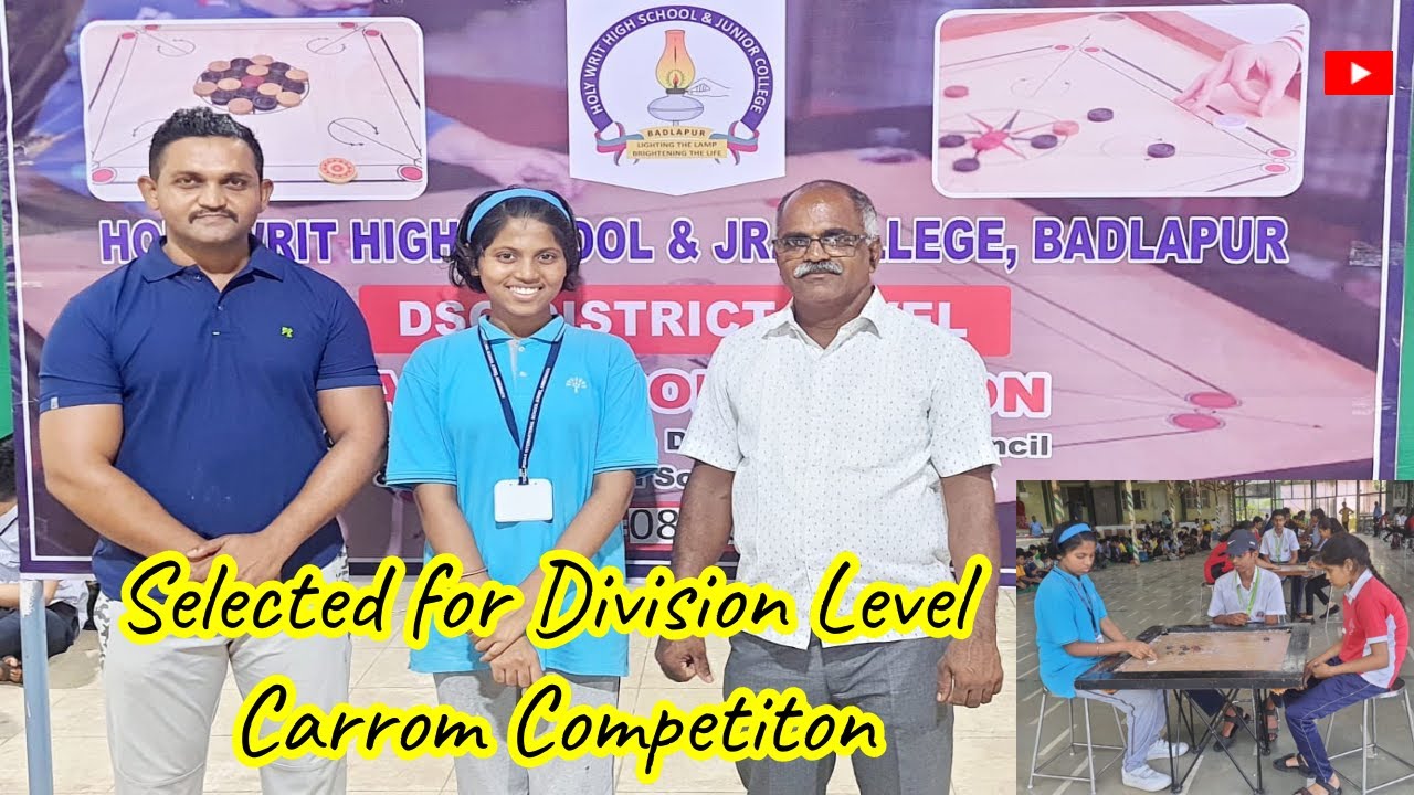 I got selected for Division Level Carrom Competition 2023