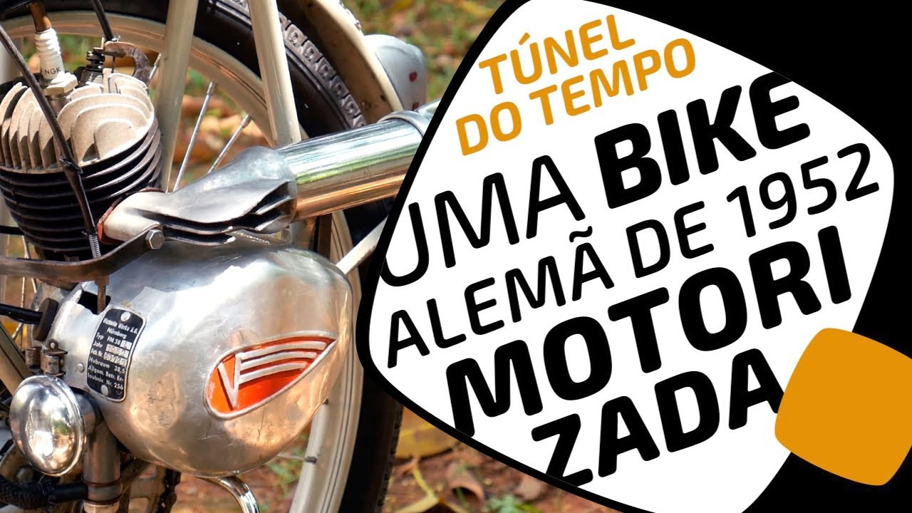 Bike motorizada dos anos 50 na Alemanha. Pedaleria.