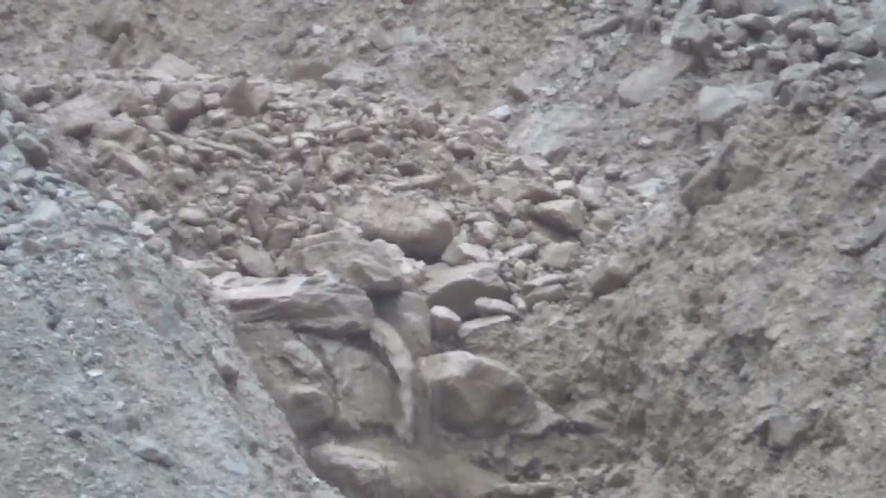 Debris flow on morainic deposit
