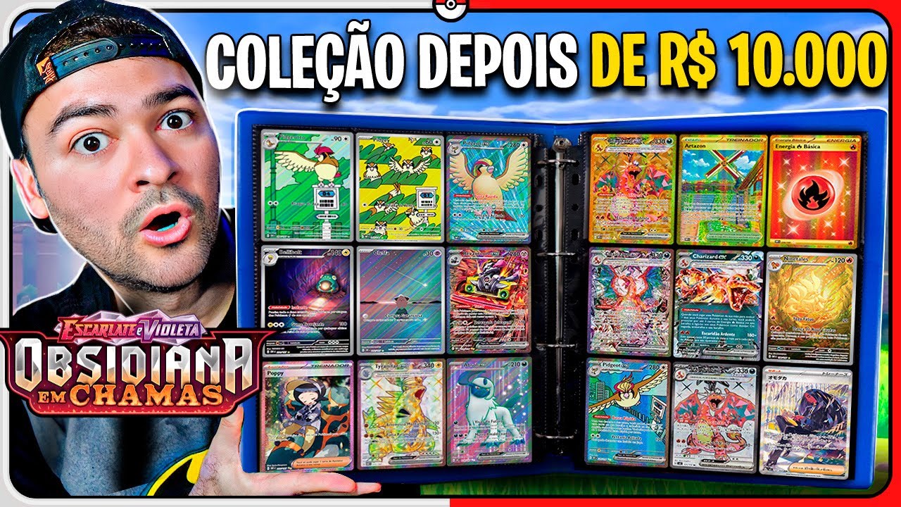 Gastei R$ 10.000 em Cartas RARAS de POKÉMON TCG Obsidiana em Chamas (Coleção Charizard no Fichário)