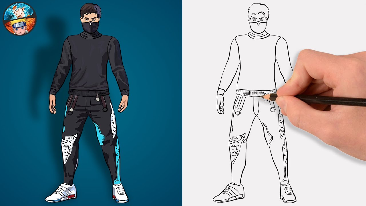 COMO DIBUJAR COMBINACIONES DE ROPA FREE FIRE PANTALON ANGELICAL dibujos