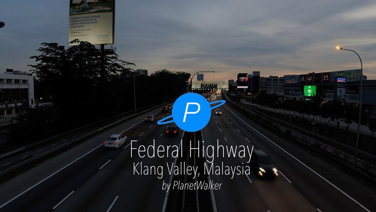 Time lapse of traffic on Federal Highway, Klang Valley, Malaysia.