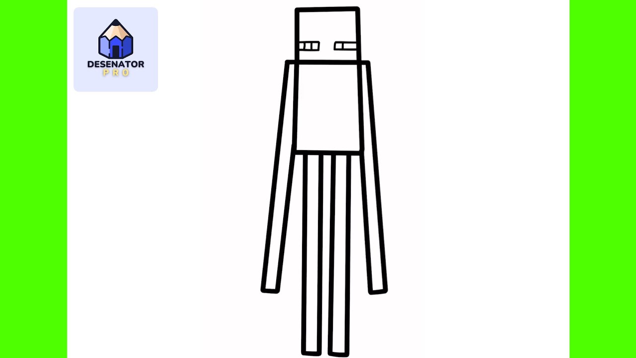 How to Draw Enderman from Minecraft 👾 | Easy Step-by-Step Tutorial for Beginners