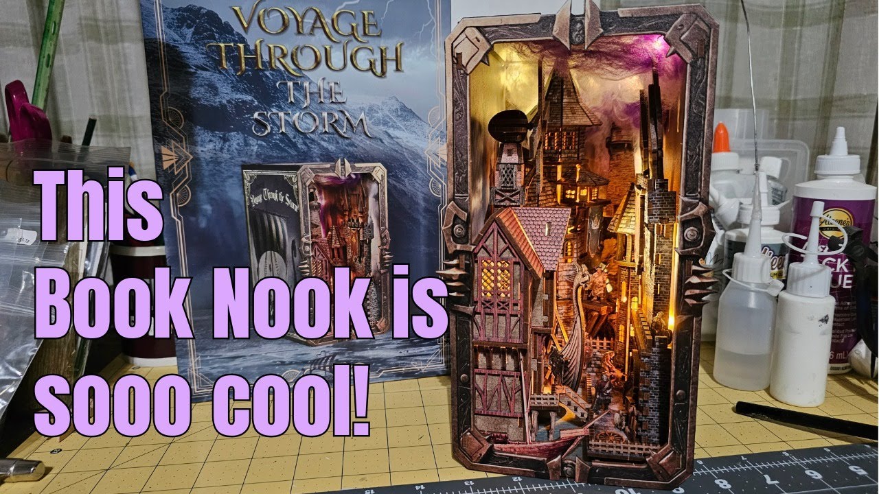 Voyage Through The Storm, Viking Book Nook #booknook #fifijoy #miniature #viking