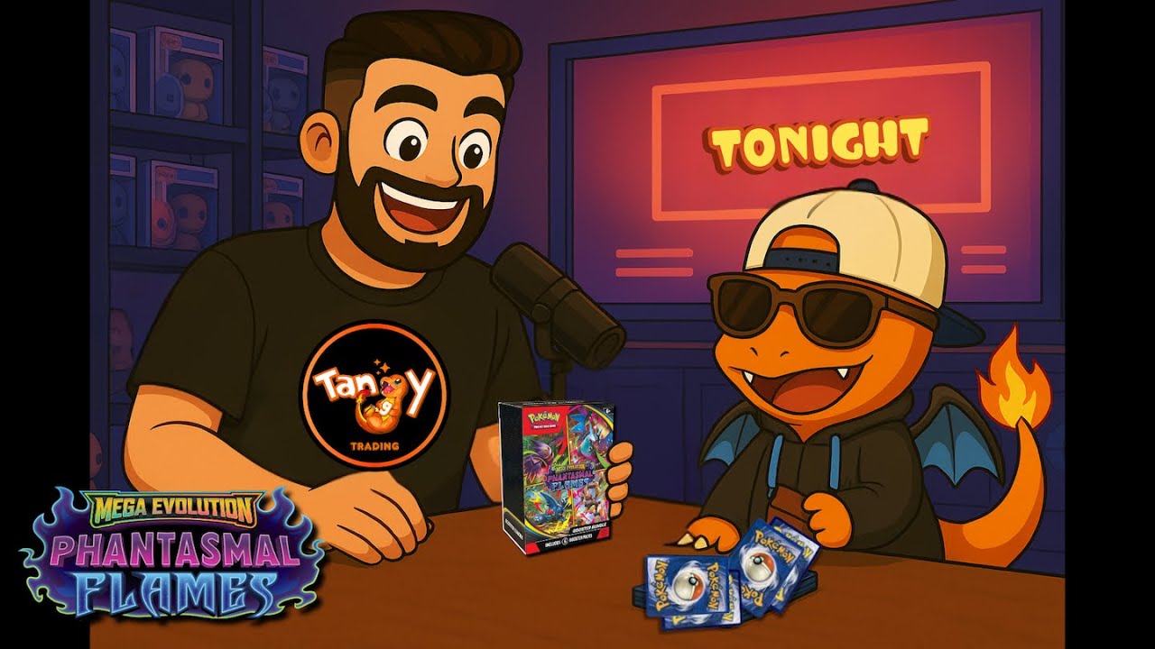 Opening a PHANTASMAL FLAMES Booster Bundle! TANGY'S LIVE 8PM #Pokemon #phantasmalflames #PokemonTCG