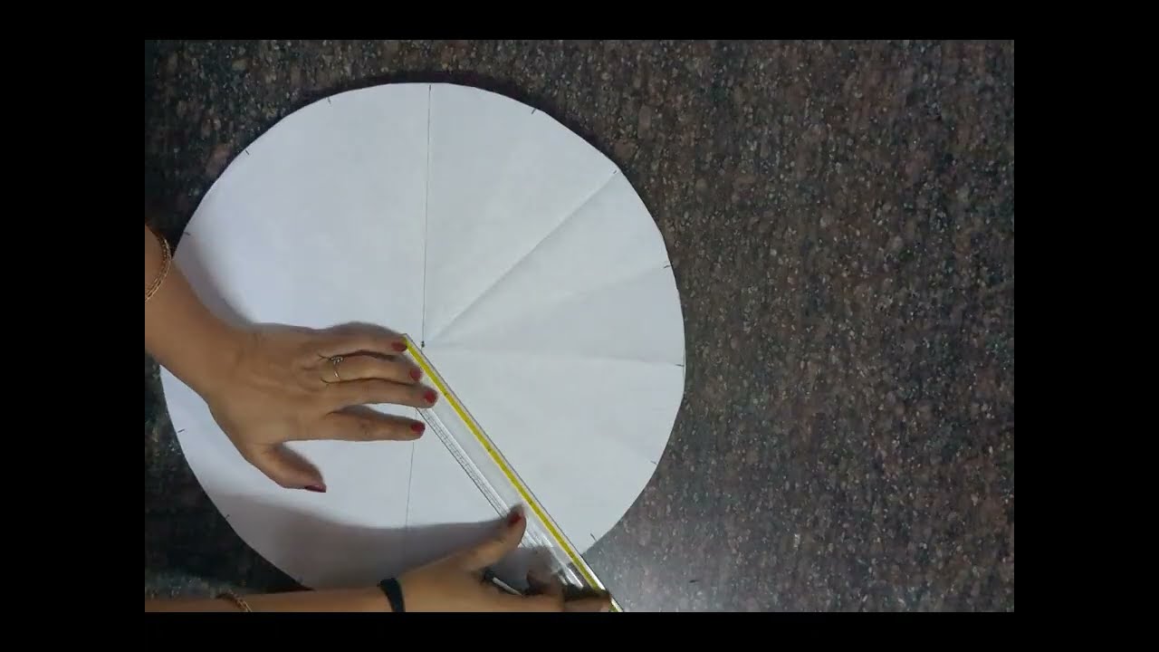 Woolen rangoli mat with measurement