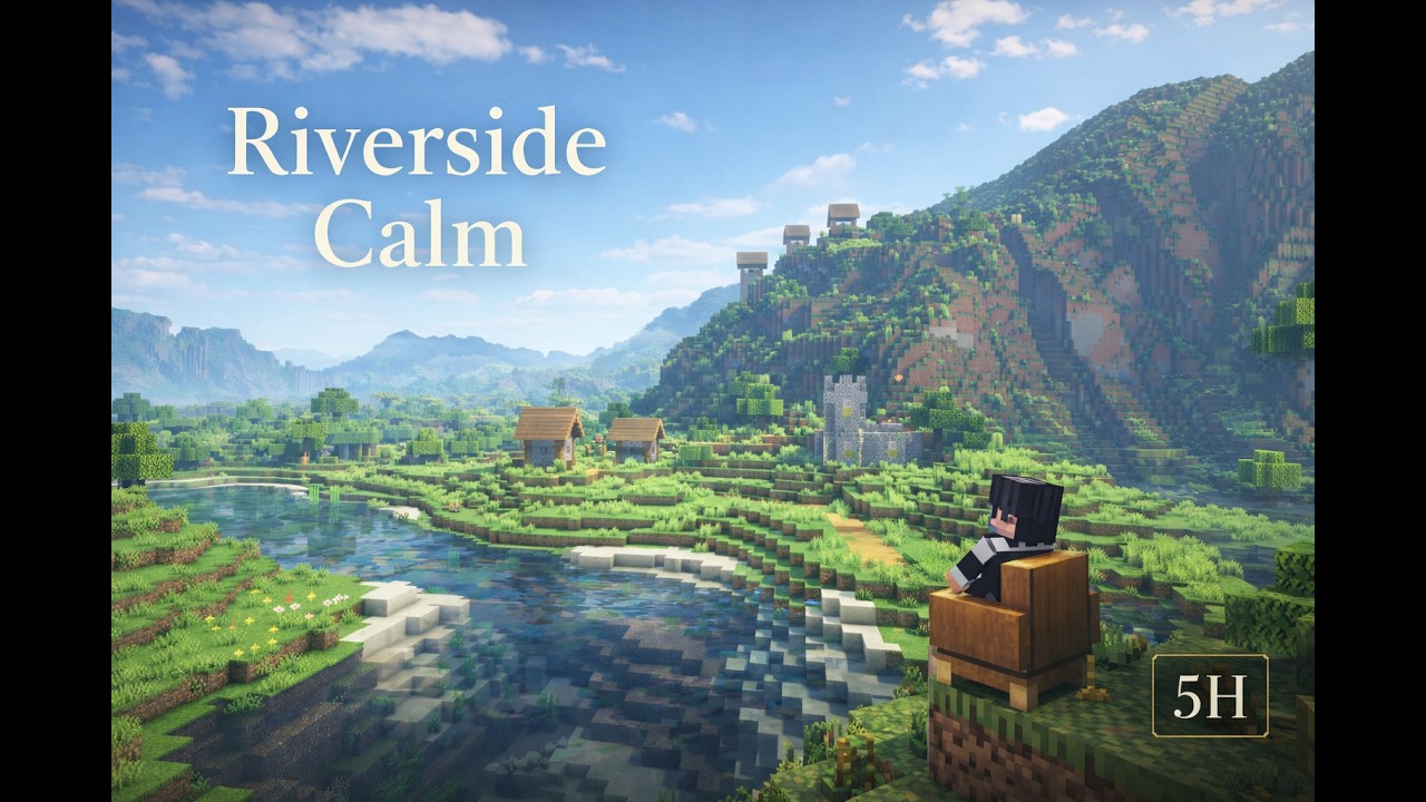 Riverside Calm – 5 Hours of Relaxing Minecraft Ambience