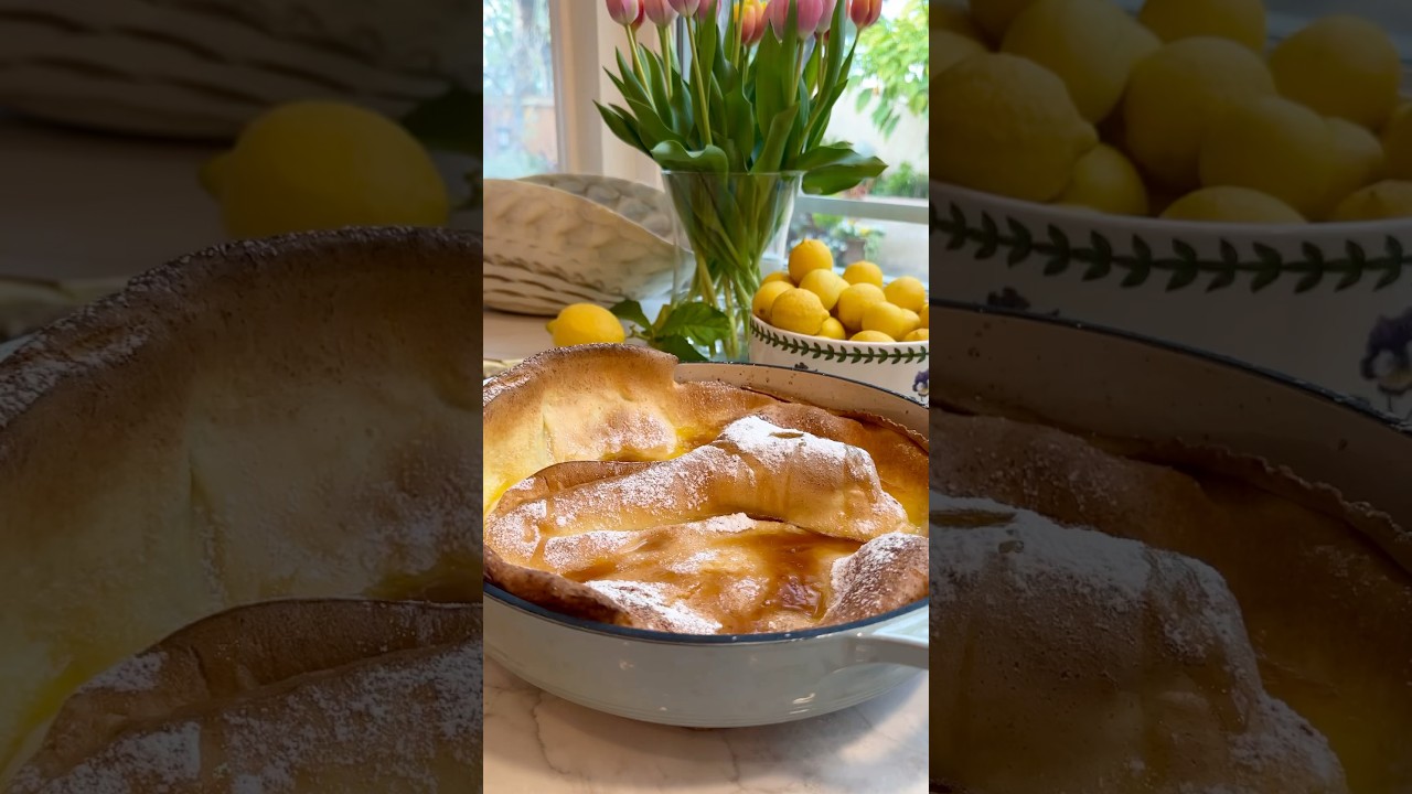 How to make a Dutch Baby | German Pancake #breakfastideas #asmrfood #pancake