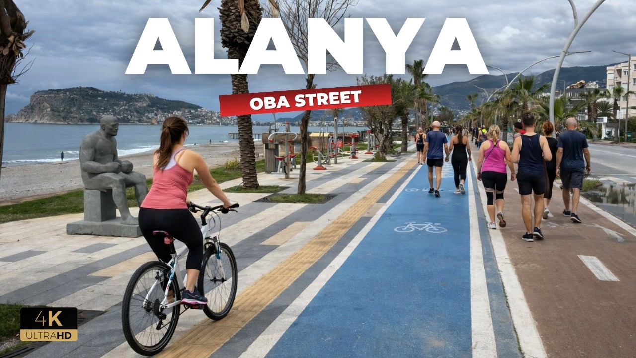 Alanya Oba Street 🇹🇷 | Real City Walking Tour | Local Life & Street Atmosphere [4K HD]