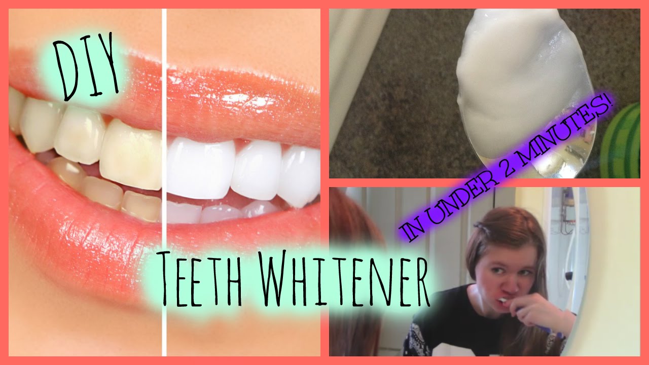 HOW TO WHITEN YOUR TEETH IN 2 MINUTES! // Super Easy DIY Teeth Whitener