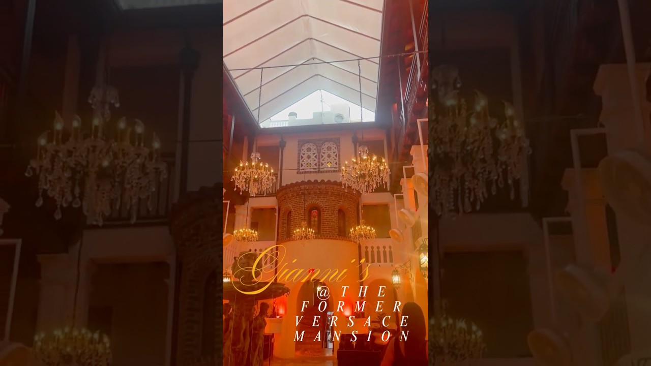 Inside Gianni’s Restaurant at the Versace Mansion 🏛️✨ 