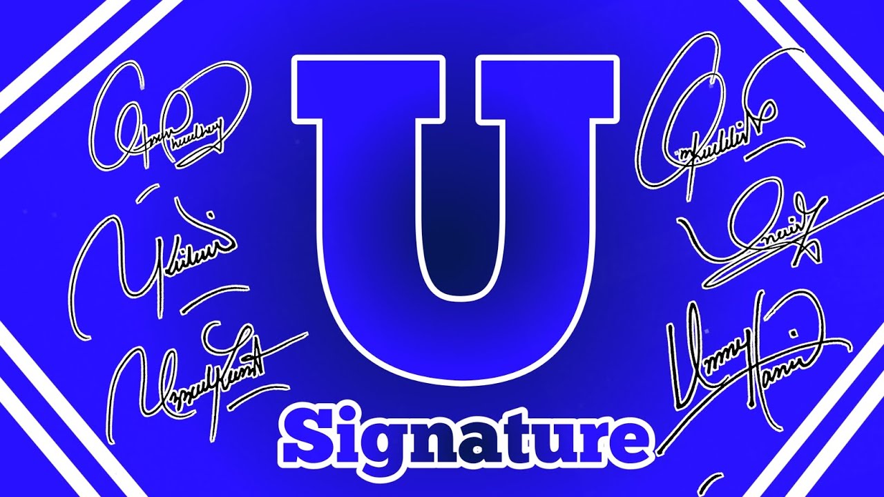 U Signature style | U letter English signature | Sign  unique design