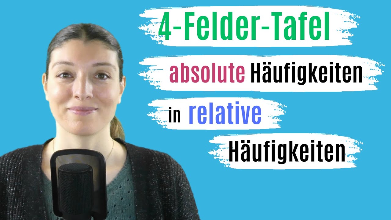 4-FELDER-TAFEL mit RELATIVEN Häufigkeiten (ABSOLUTE Häufigkeiten in RELATIVE Häufigkeiten umwandeln)