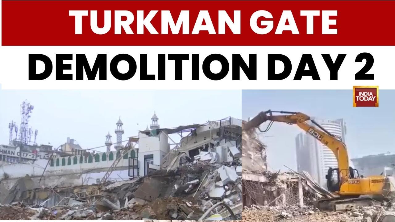 Turkman Gate Demolition Day 2: MCD Razes Illegal Hall Near Mosque; Peace Prevails After Clashes