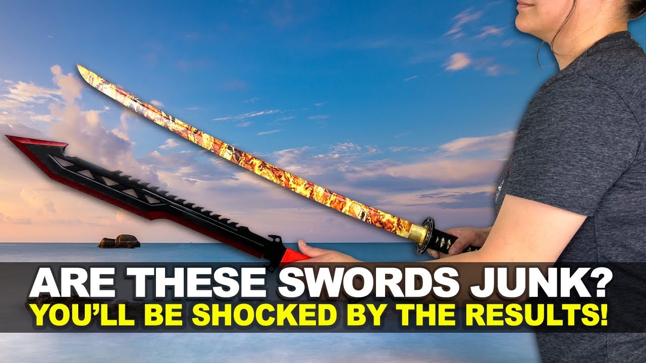 Testing Different Types of Swords!  Are these Swords Junk? ⚔️Carbon, Stainless, Spring Steel Swords