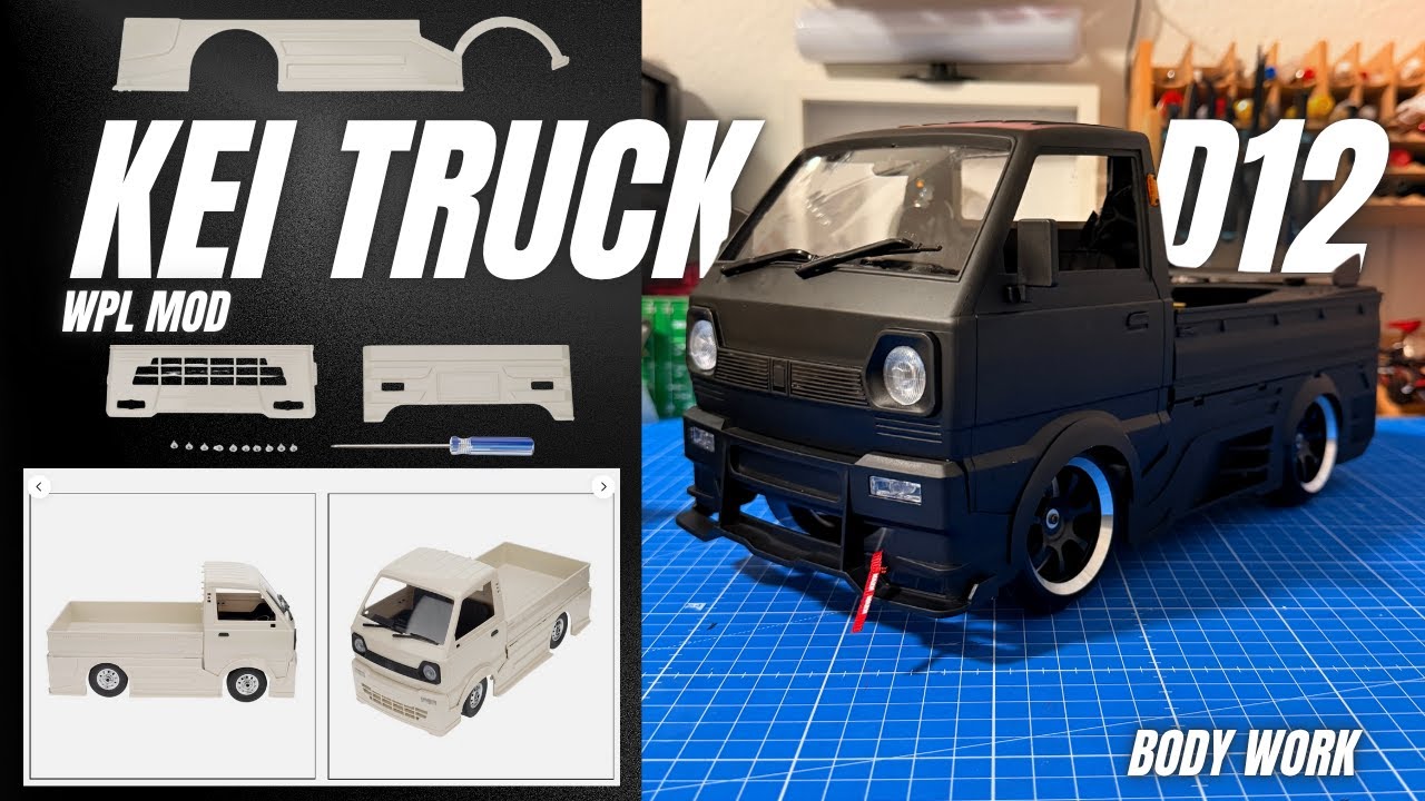 Kei Truck D12 WPl  RC Modification (body work)