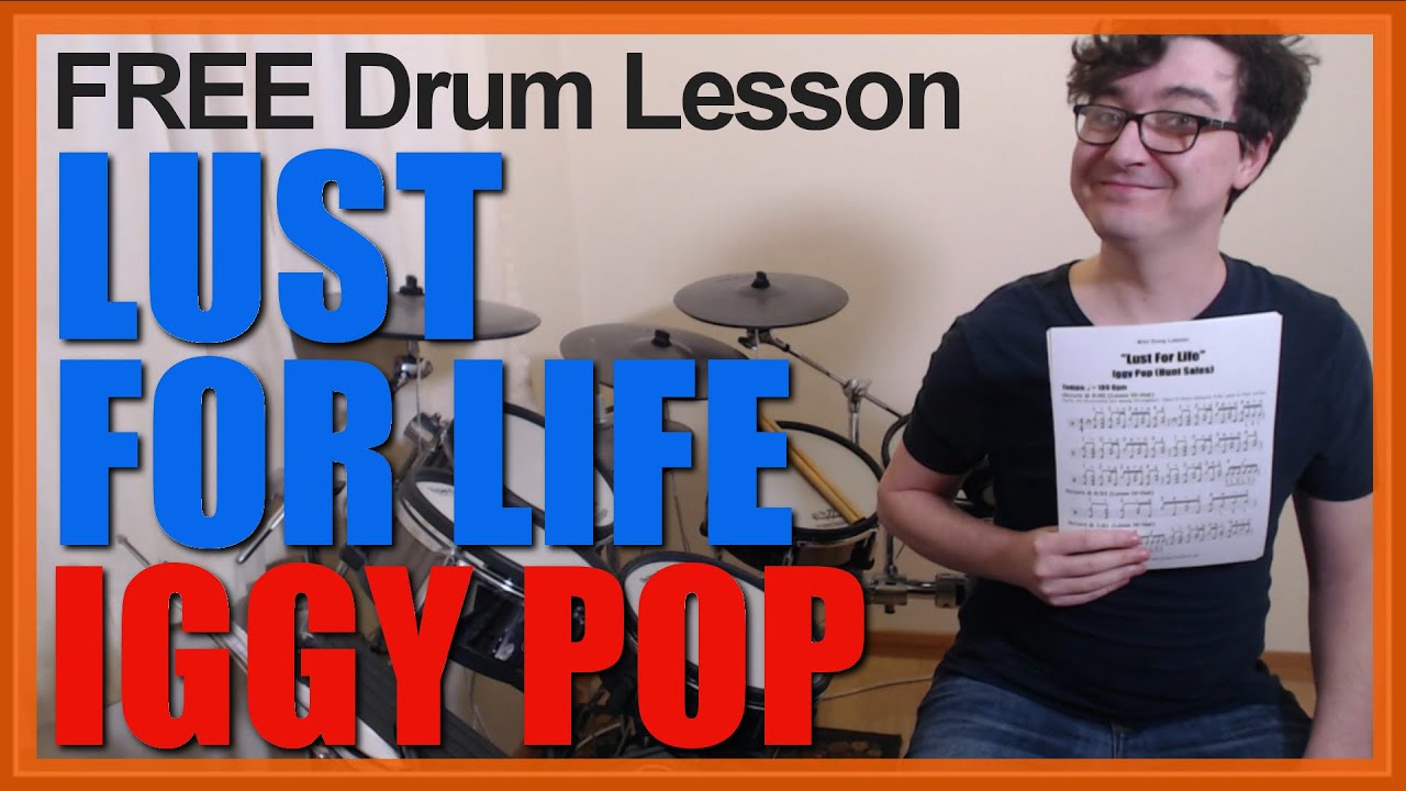 ★ Lust For Life (Iggy Pop) ★ FREE Video Drum Lesson | How To Play SONG (Hunt Sales)