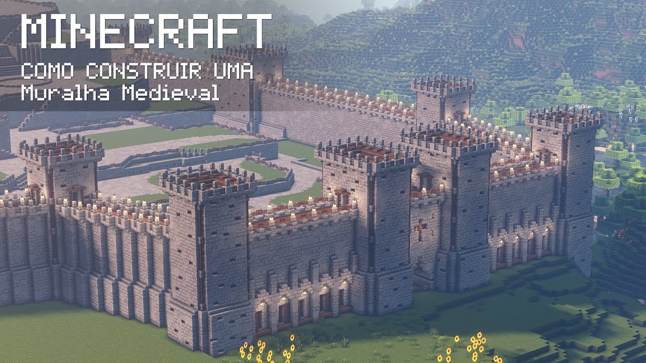 Minecraft | Cidade Medieval | Como Construir Uma Muralha Medieval