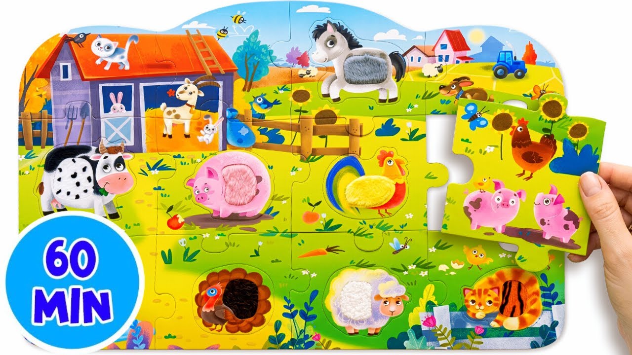 Animal Wooden Puzzles, Color Sorting and Drawing Games 🦁🎨