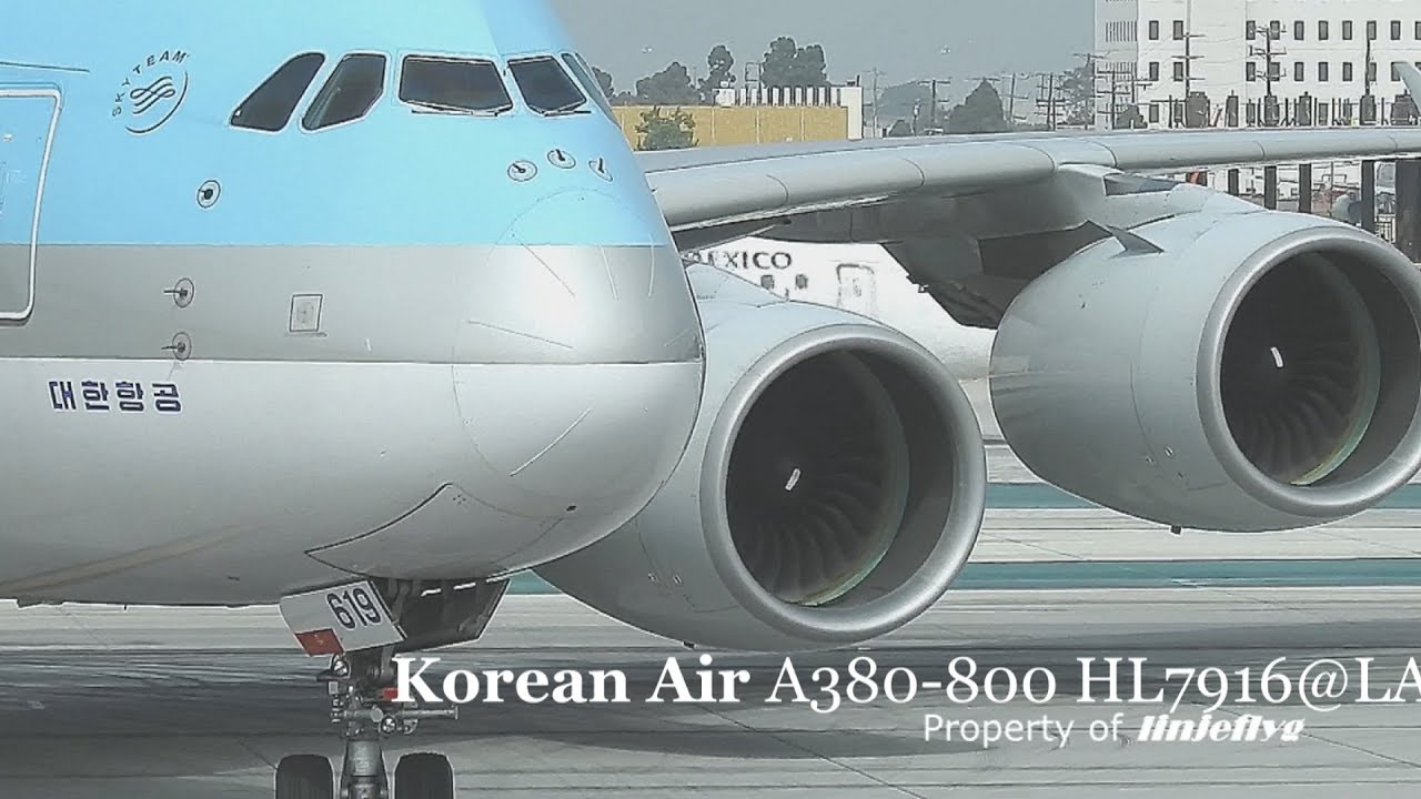 LAX Arrivalof HL7619 A380-800 pf Korean Air