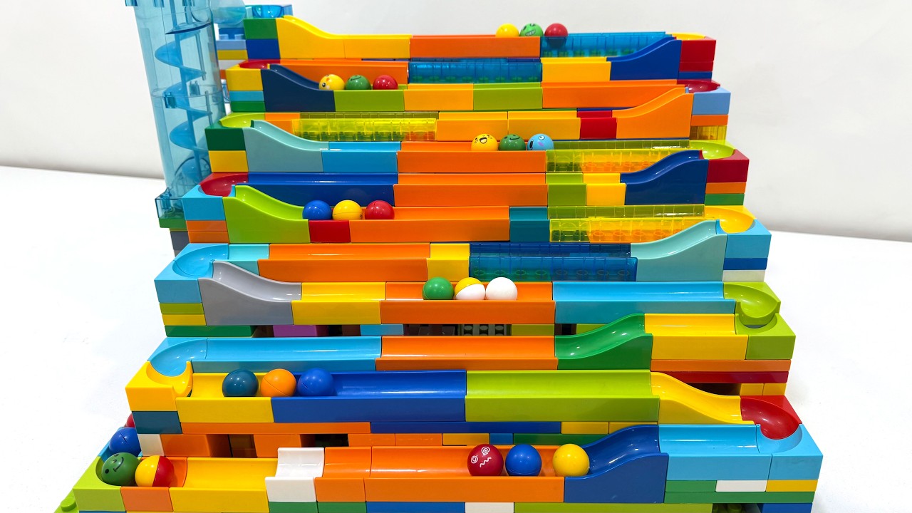 GIANT LEGO DUPLO Marble Run 🌈 Super Colorful Speed Tracks | Crazy Fast Lift Race ASMR 🚀