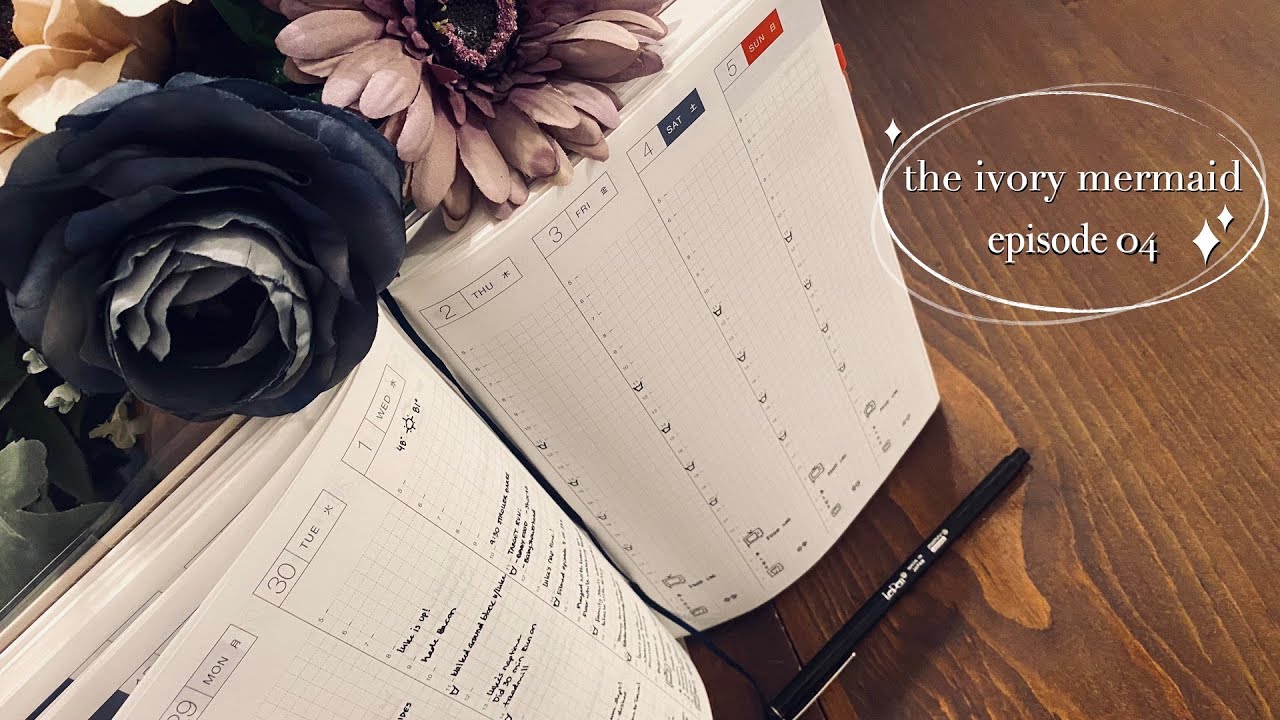 the ivory mermaid | ep. 4 ✨ weekly setup and flip through in my hobonichi cousin