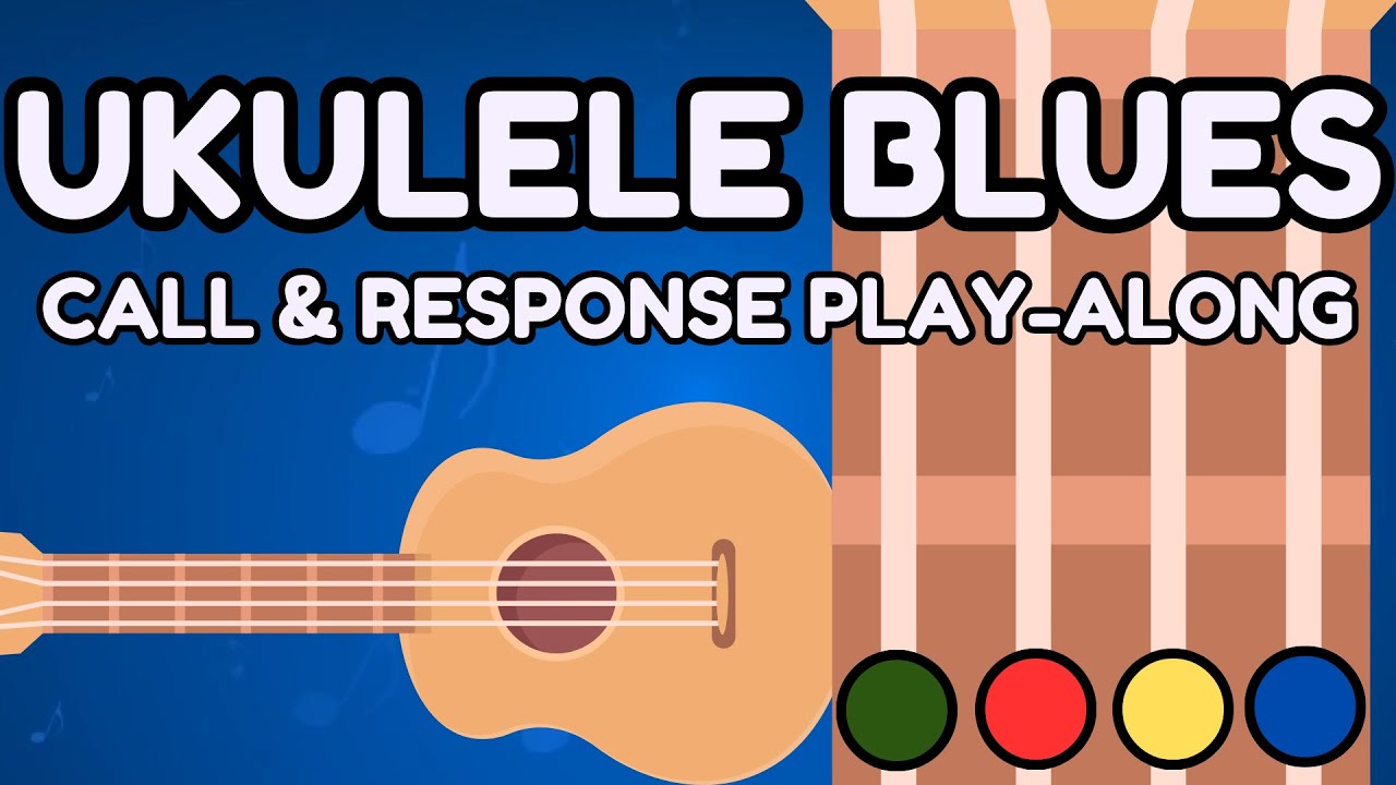 Beginner Ukulele Blues Play-along - Call & Response with Notes and Chords! 🎸