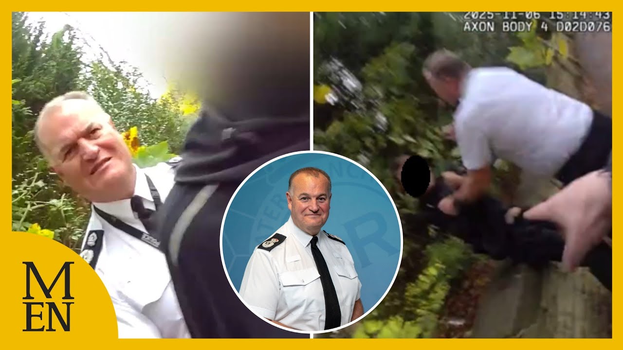 Moment GMP Chief Constable arrests suspect after chase