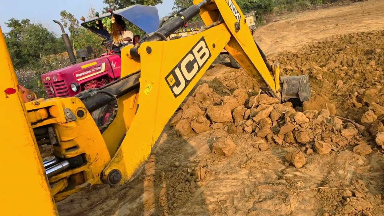 My jcb3dxplus,mahindra475andeicher380 working together for rain harvest water storage #youtubeshorts