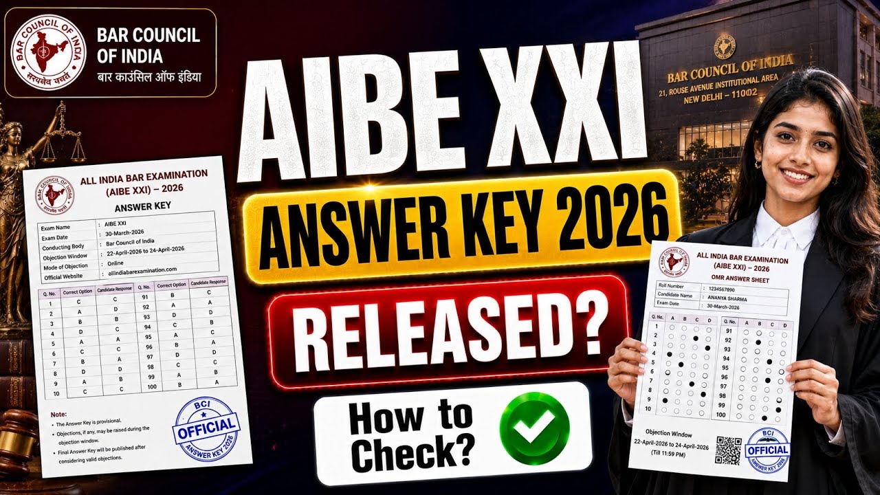 aibe 21 final answer key 2026 | aibe 21 final answer sheet 2026