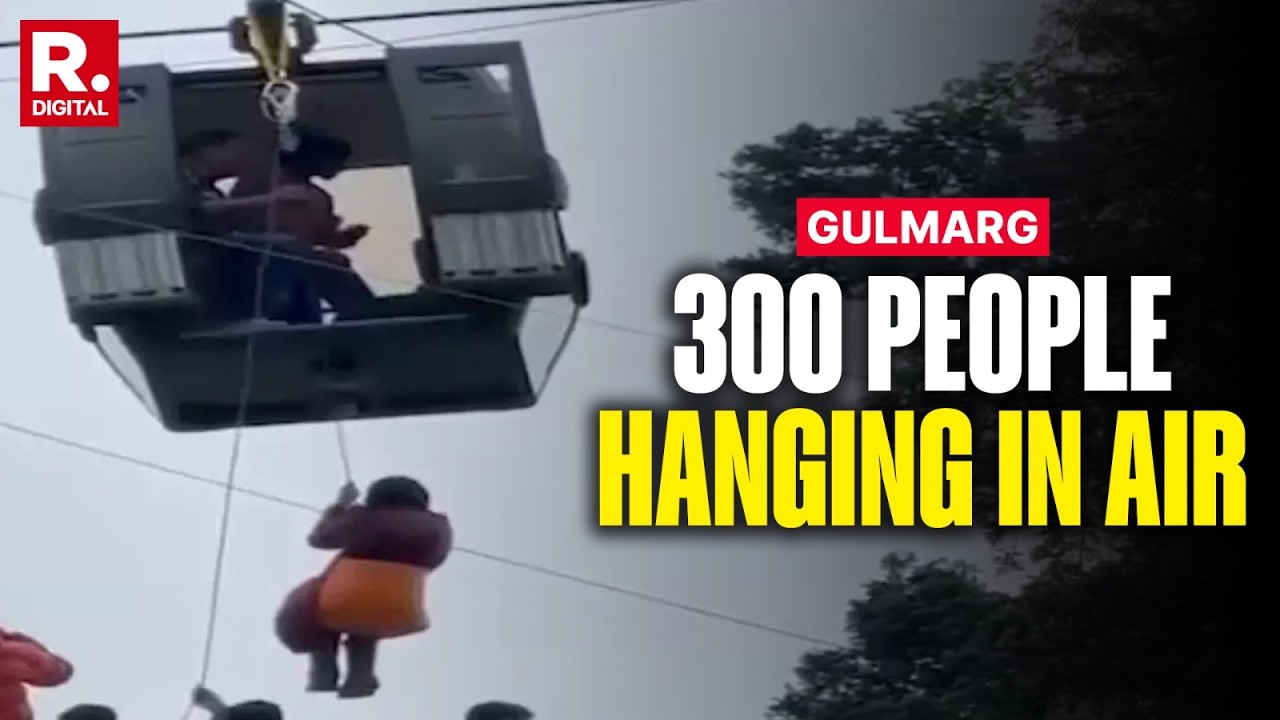 Gulmarg Gondola Ride Mishap Viral Videos: 300 Stranded Mid Air In Chilling Snow