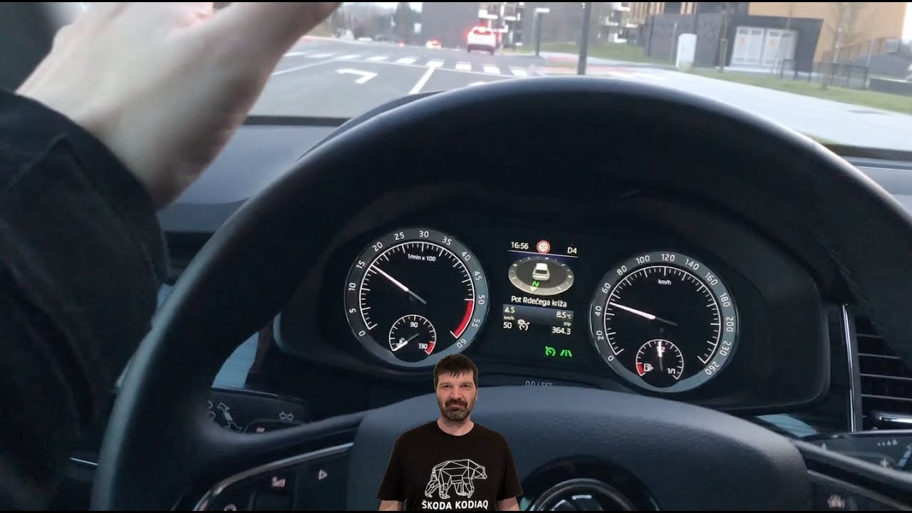 Мой Skoda Kodiaq - Тестирование Traffic Jam Assist (ACC, Lane Assist, Blind Spot и Emergency)