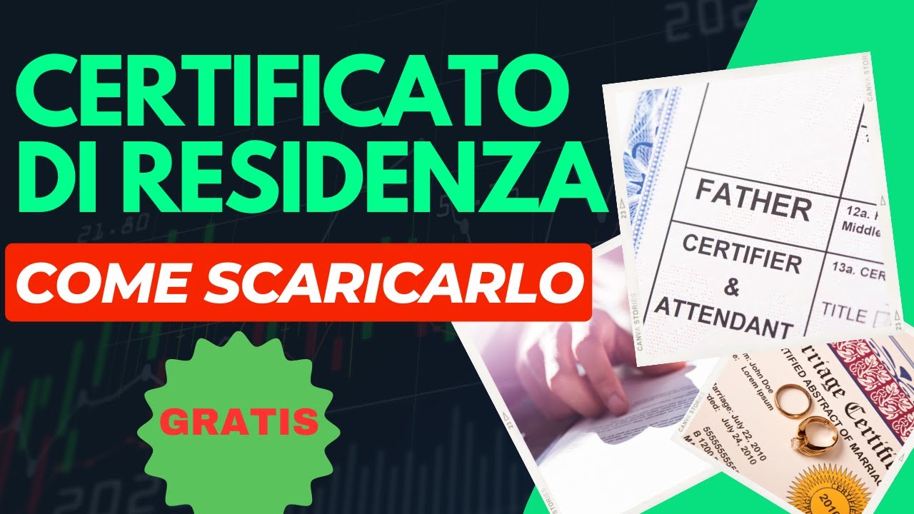 CERTIFICATO DI RESIDENZA: come scaricarlo online GRATIS