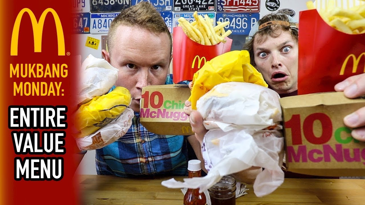 Mukbang Monday: Eating the Entire McDonald's Value Menu