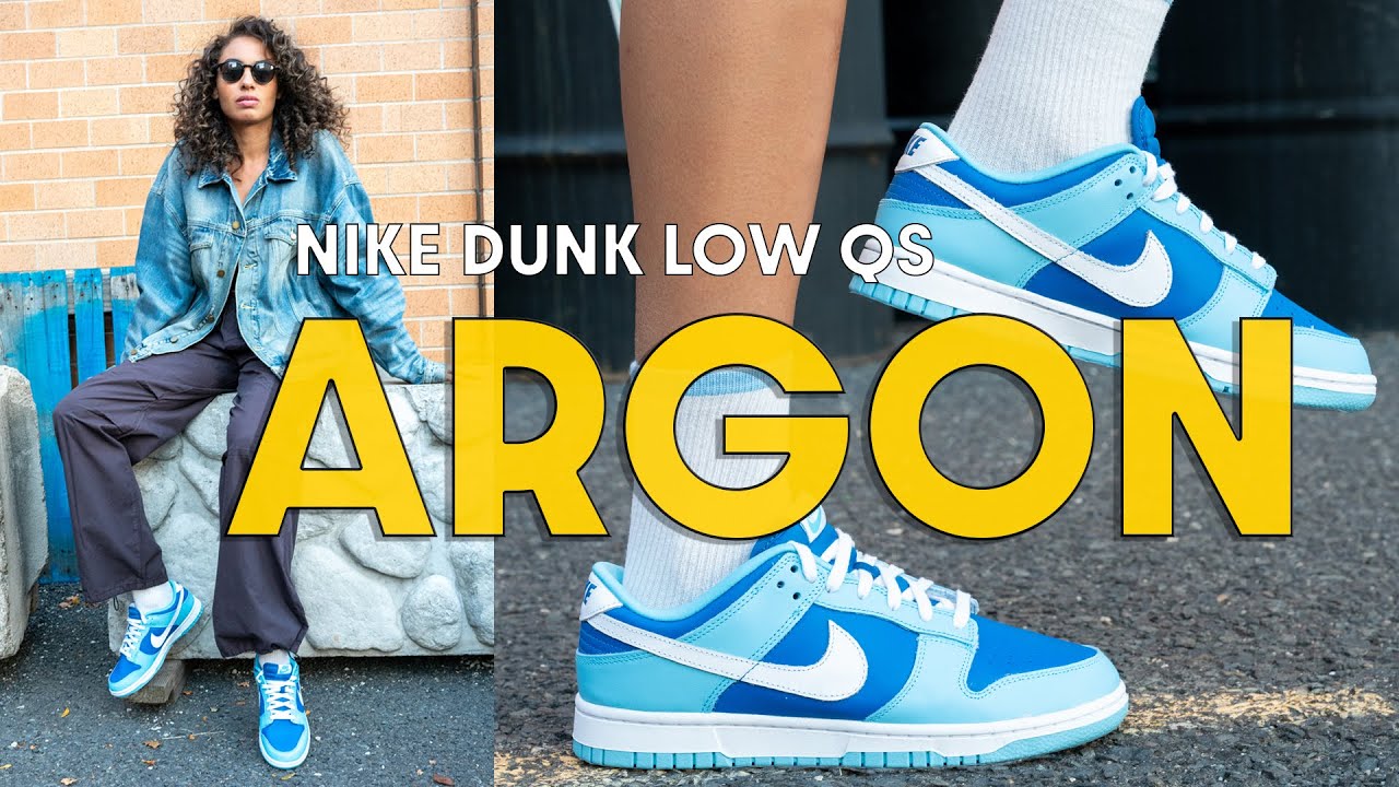 ARGON IS BACK!  Nike Dunk Low QS ARGON On Foot Review and How to Style with 3 Outfits