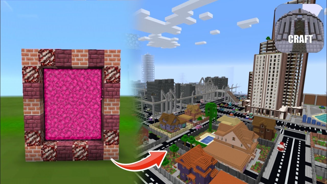 CARA MEMBUAT PORTAL KE  KOTA DI MINICRAFT