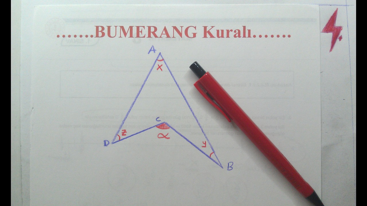 Bumerang Kuralı İspat | Geometri İspat | Geometri Şalvar Kuralı | Geometri Bumerang Açı Kuralı