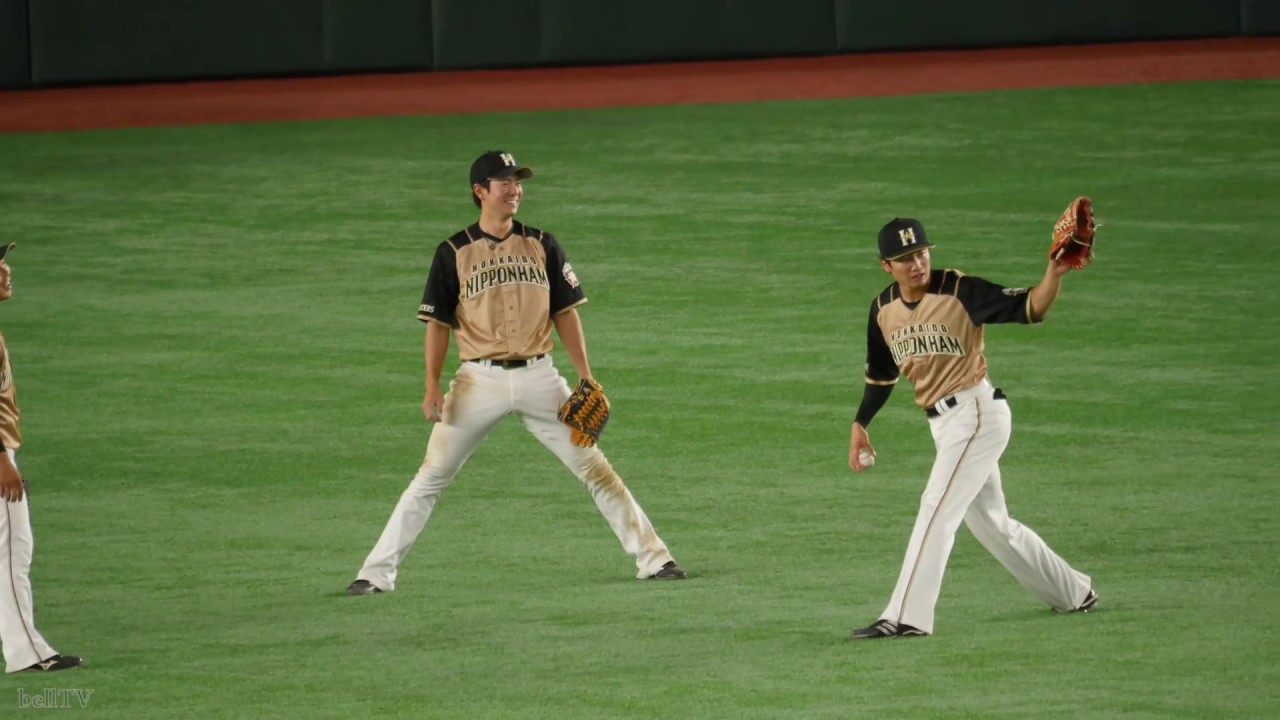 2018.3.20 場内のファンを笑わせたファイターズの外野陣と陽岱鋼のやりとり