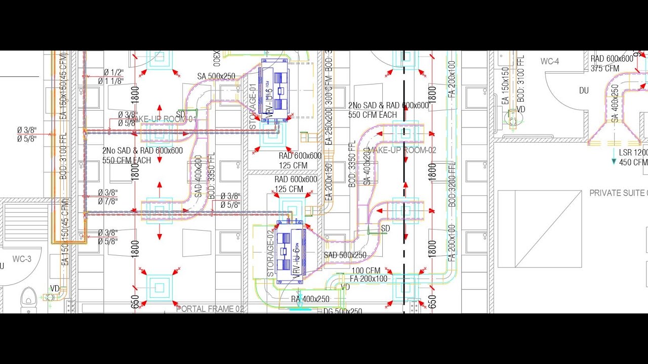 Complete HVAC DUCT System Project  ( for complete beginners)- in AUTOCAD - Part 2