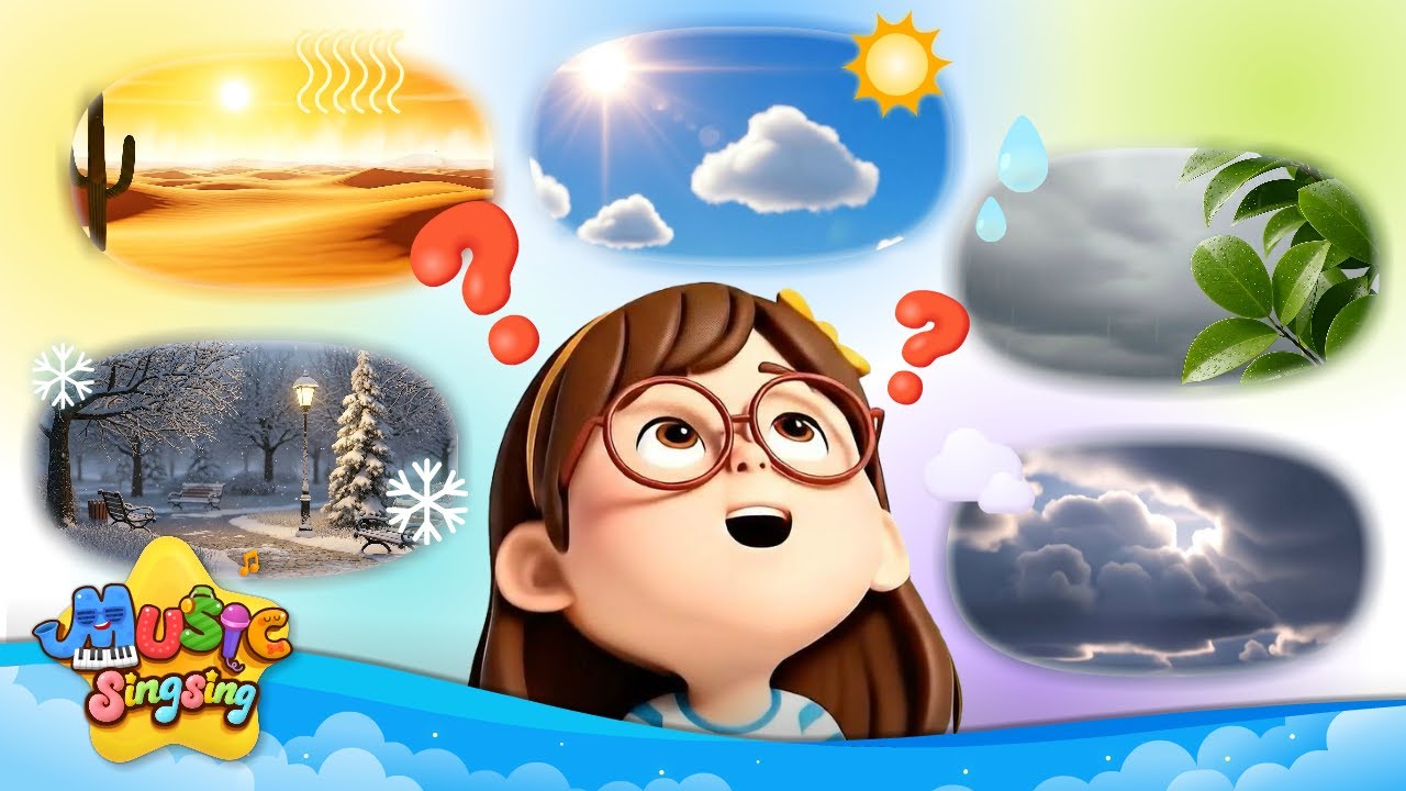 How’s the weather? - English Song for Kids - Vocab Song - AI Animation for Kids