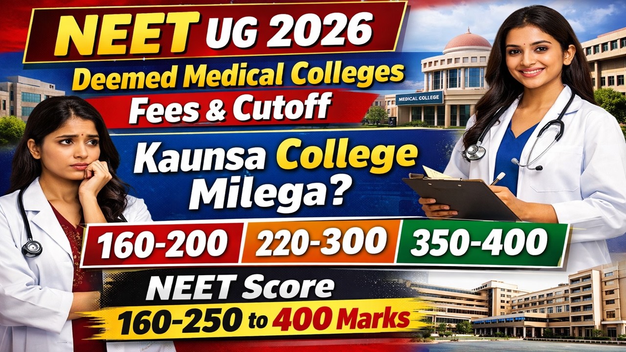 Deemed University NEET UG Fees & Cutoff | MCC Deemed Medical College Counselling Procedure