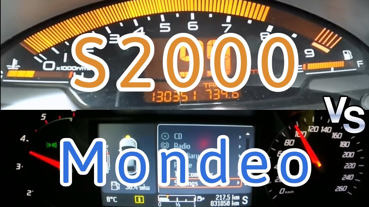 Honda S2000 240 HP VS Ford Mondeo 2.0 Ecoboost 240 HP 0-200 Drag Race